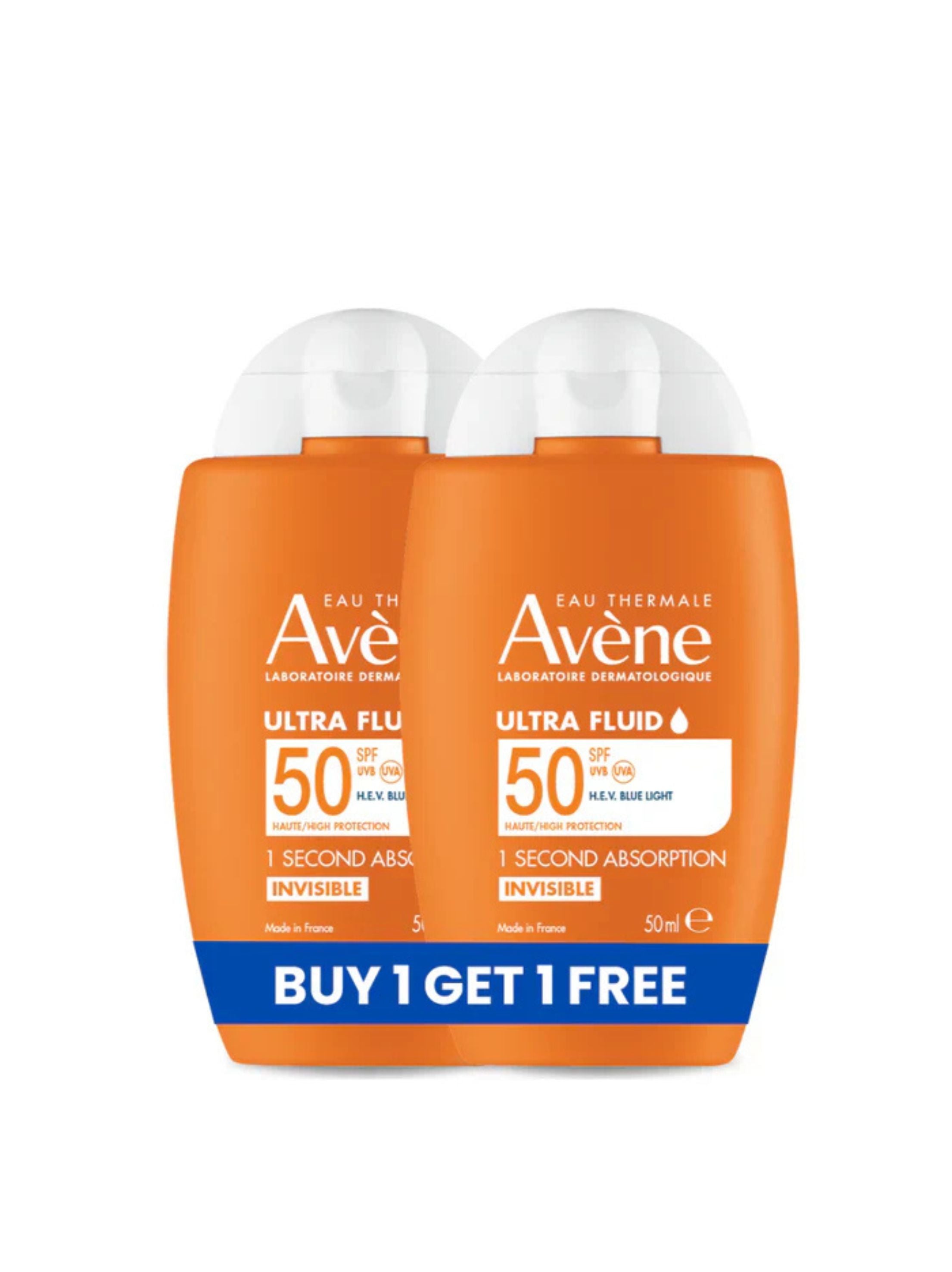 Avene - Ultra Fluid Invisible High Protection SPF50 Buy 1 Get 1 Free
