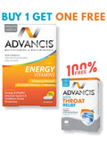 Advancis Energy Vitamins + FREE Extra Throat Relief