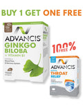Advancis GlinkGo Biloba +Vitamin B1 + FREE Extra Throat Relief