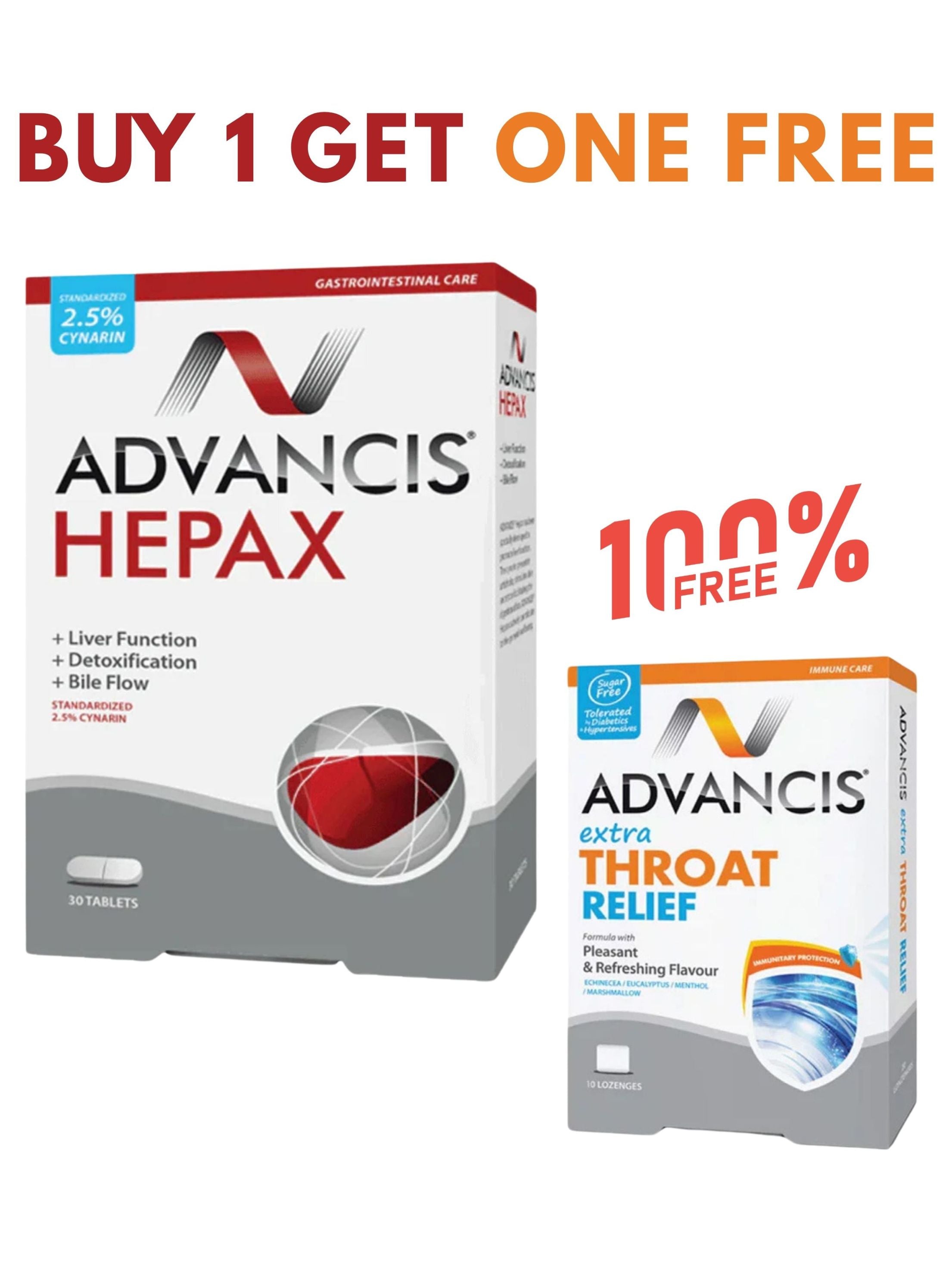 Advancis Hepax + FREE Extra Throat Relief