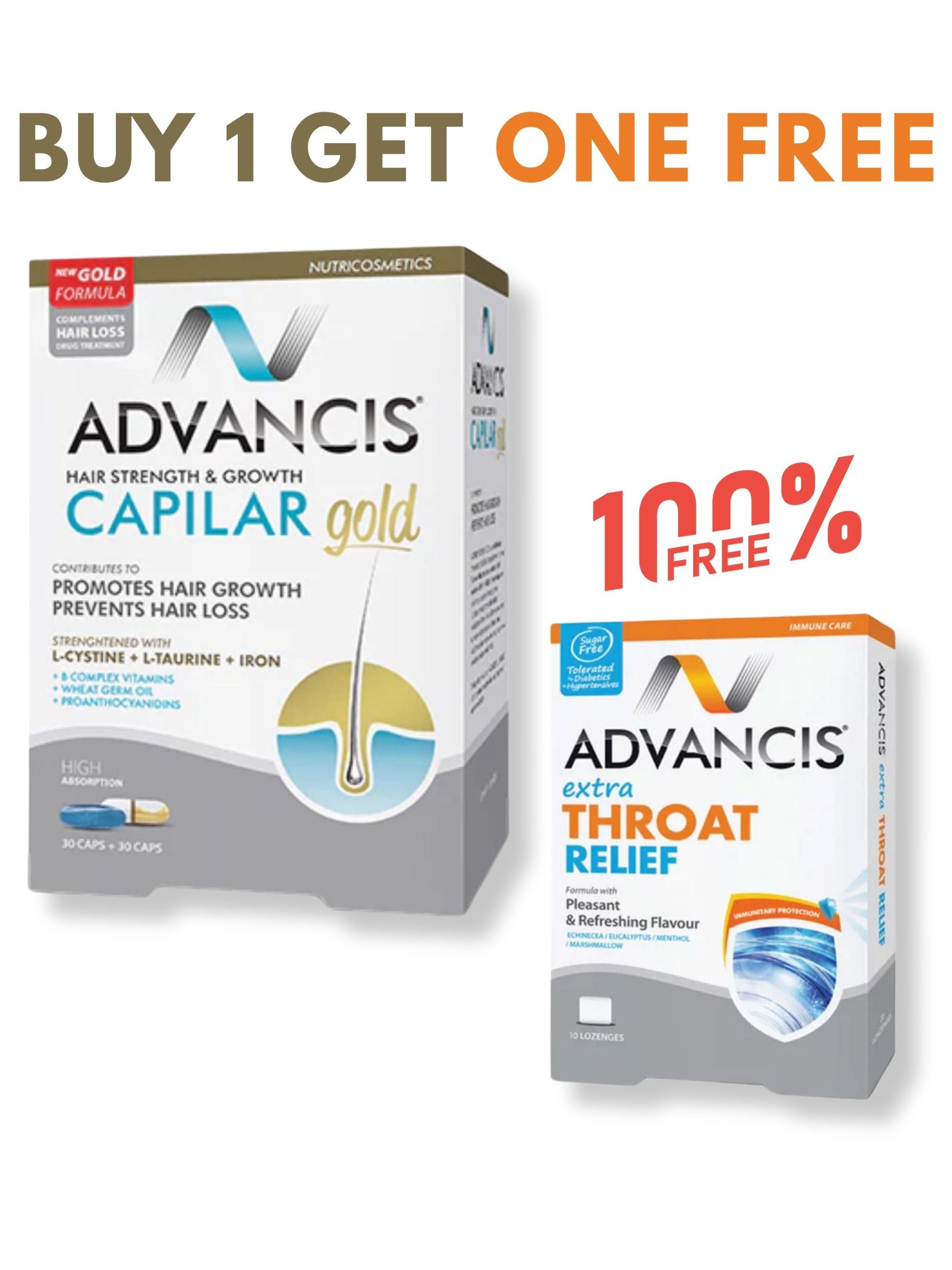 Advancis  Capilar Gold + FREE Extra Throat Relief