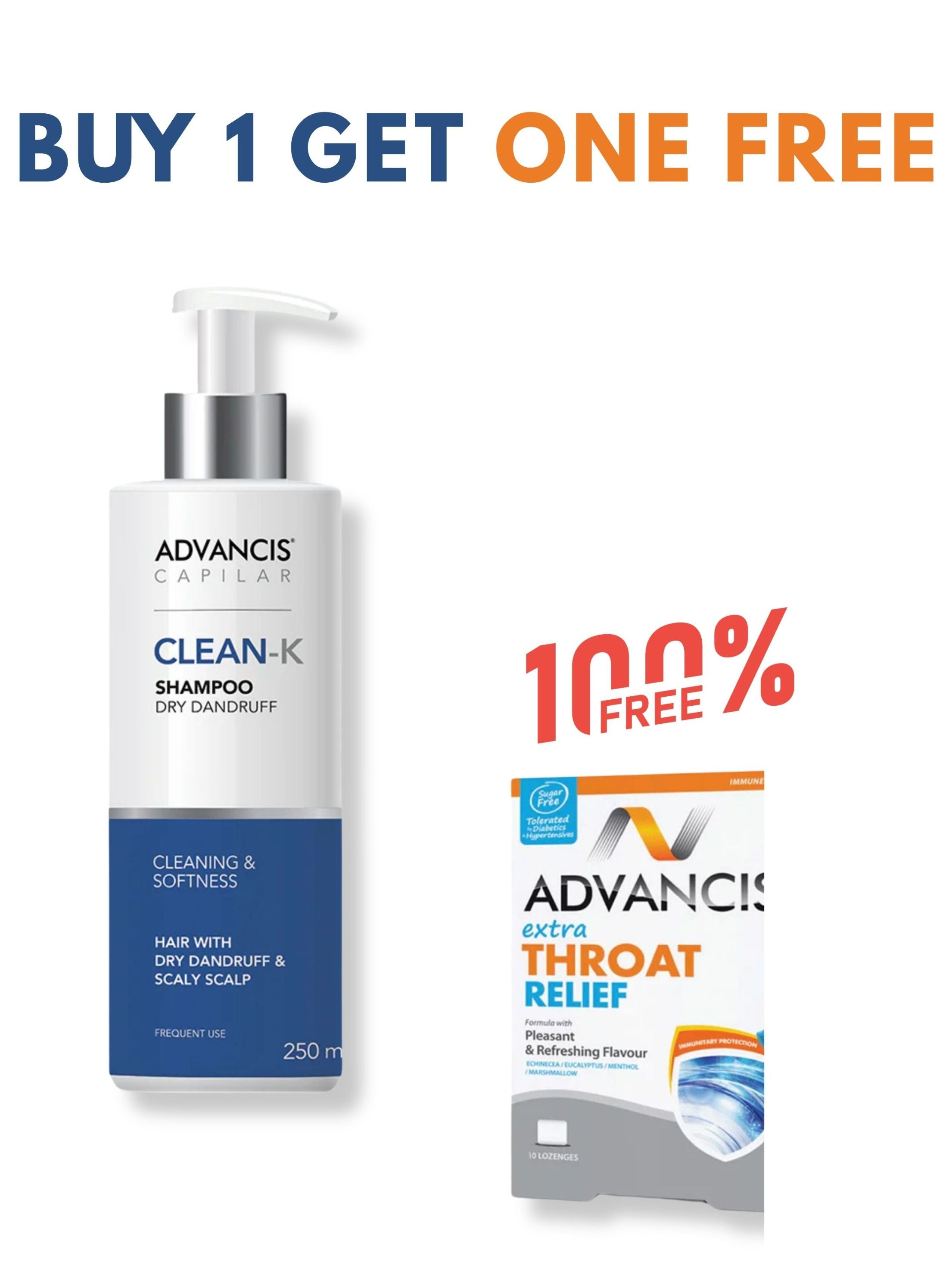 Advancis Capilar Clean-K + FREE Extra Throat Relief