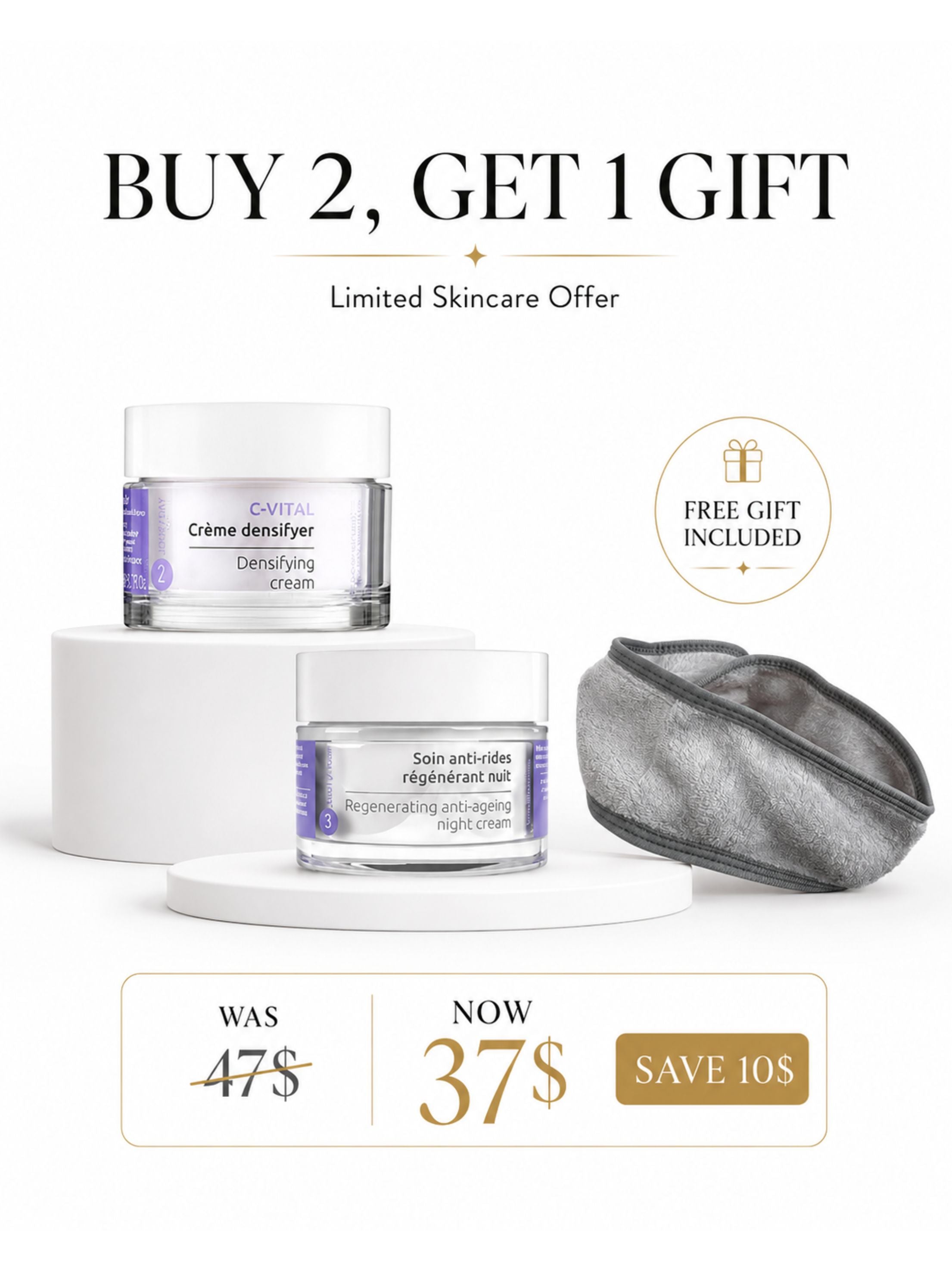 C-Vital densifying creme & Regeneration anti-ageing night cream